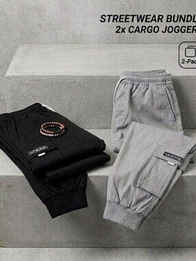 Airborne Utility Cargo Joggers Pants Sz M Bundle Of 2